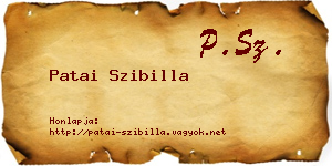 Patai Szibilla névjegykártya